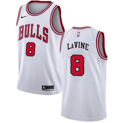 Nike Chicago Bulls #8 Zach LaVine White Youth NBA Swingman Association Edition Jersey